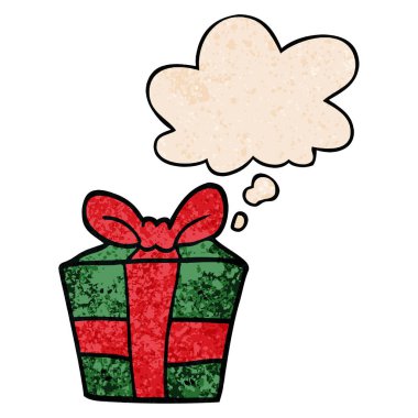 karikatür mevcut ve grunge doku desen sty düşünce balonu