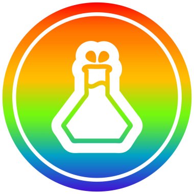 gökkuşağı spektrumunda bilim deneyi dairesel