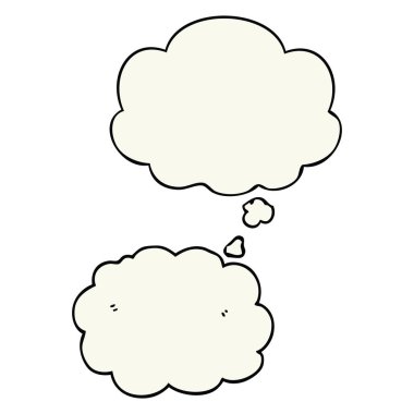 karikatür bulut ve düşünce balonu