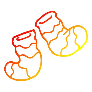 sıcak degrade çizgi çizim karikatür çizgili çorap