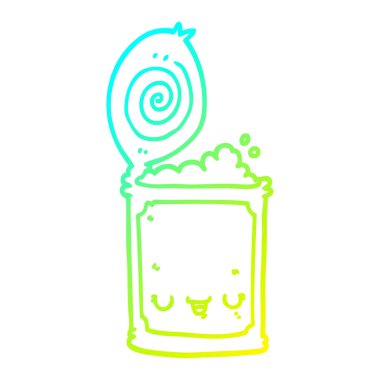 soğuk degrade çizgi çizim karikatür konserve gıda