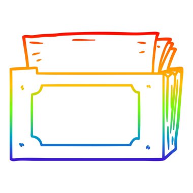 dosyaların gökkuşağı gradyan çizgi çizim karikatür klasörü