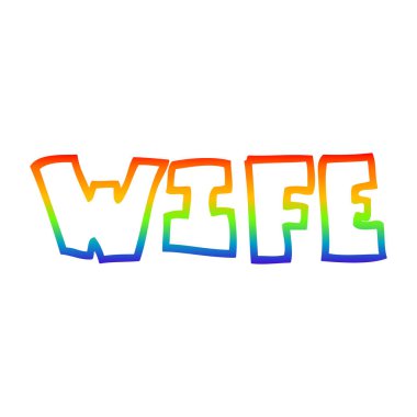 gökkuşağı degrade çizgi çizim karikatür kelime