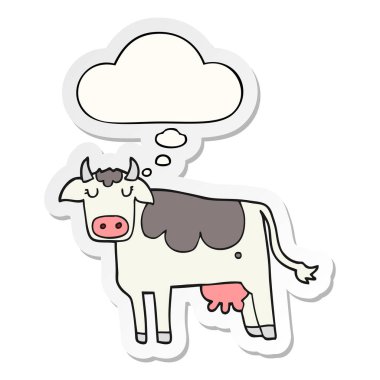 karikatür ve baskılı bir etiket olarak kabarcık düşünce