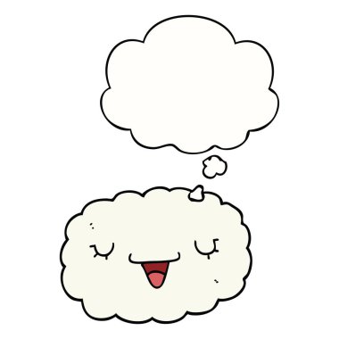 karikatür bulut ve düşünce balonu