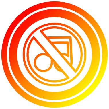 sıcak degrade spektrumda müzik dairesel