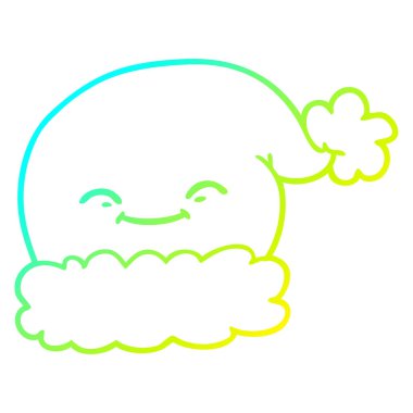 soğuk degrade çizgi çizim karikatür noel santa şapka