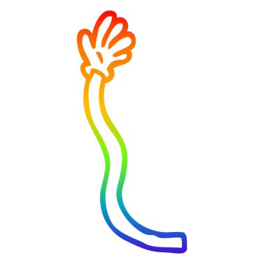 gökkuşağı gradyan çizgi çizim karikatür retro el hareketleri