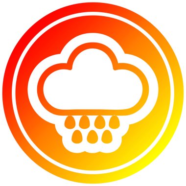 sıcak degrade spektrumda yağmur bulutu dairesel