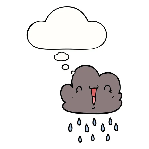 Kreslený obláček bouře a myšlenková bublina — Stockový vektor