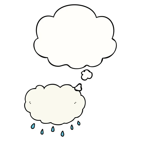 卡通雨云和思想泡沫 — 图库矢量图片