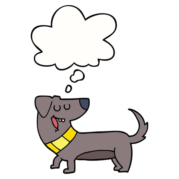 Cartoon hond en gedachte Bubble — Stockvector