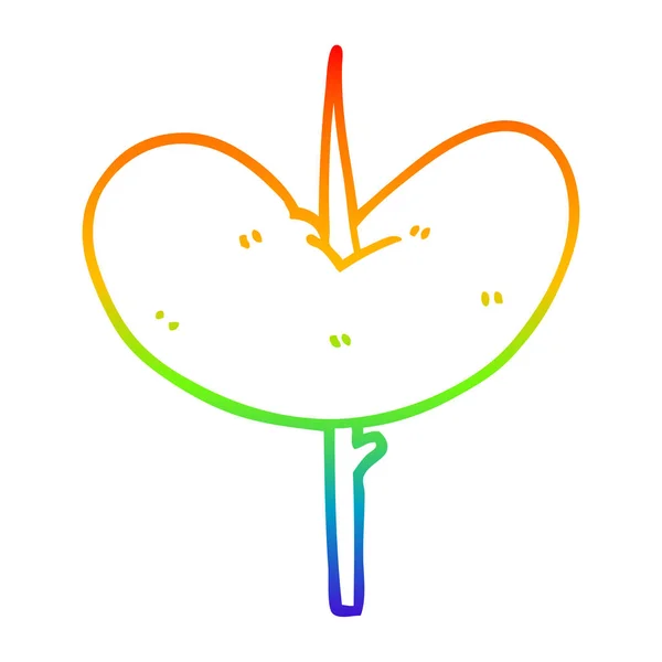 Linha gradiente arco-íris desenho salsicha desenhos animados — Vetor de Stock