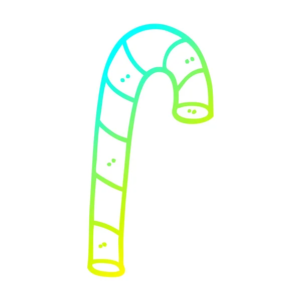 Linha gradiente frio desenho dos desenhos animados cana-de-açúcar rosa — Vetor de Stock