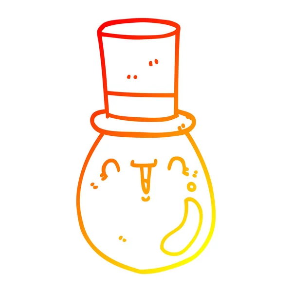 Sıcak degrade çizgi çizim karikatür posh yumurta — Stok Vektör