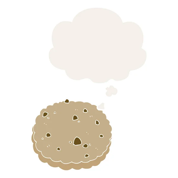 Мультяшне печиво і мислення бульбашки в ретро-стилі — стоковий вектор