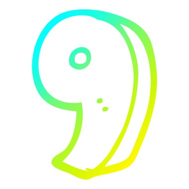 soğuk degrade çizgi çizim karikatür sayısı dokuz