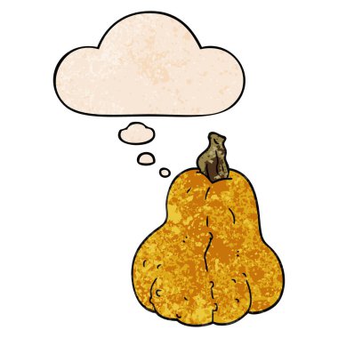 karikatür kabak ve grunge doku desen stil düşünce balonu