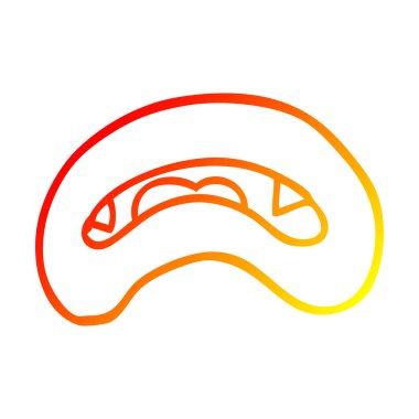 sıcak degrade çizgi çizim karikatür vampir ağız