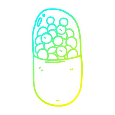 soğuk degrade çizgi çizim karikatür hap