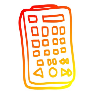 sıcak degrade çizgi çizim karikatür uzaktan kumanda