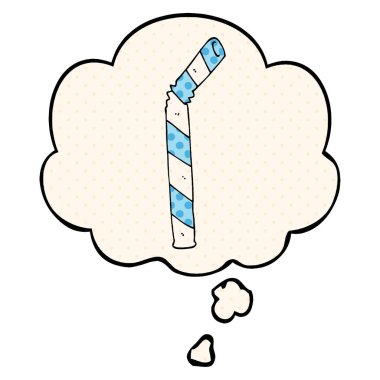 çizgi roman tarzında karikatür saman ve düşünce balonu