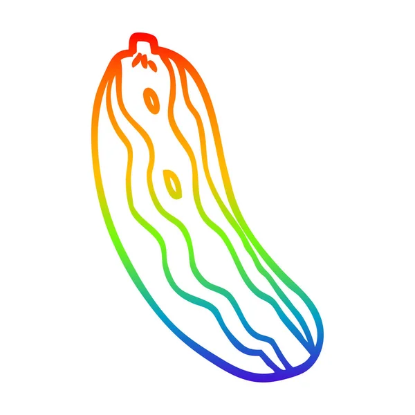 Arco-íris linha gradiente desenho cartoon medula planta — Vetor de Stock