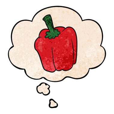 karikatür biber ve grunge doku desen stil düşünce kabarcık