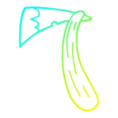 soğuk degrade çizgi çizim karikatür kanlı balta