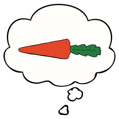 karikatür havuç ve düşünce balonu
