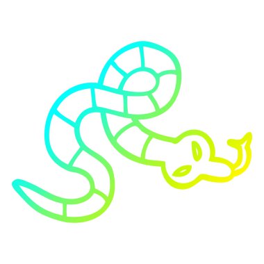 soğuk degrade çizgi çizim karikatür zehirli yılan