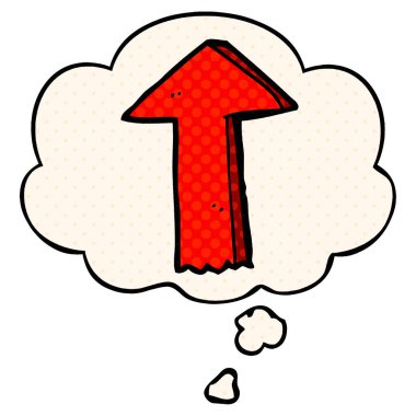 çizgi film ok ve çizgi roman tarzında düşünce balonu