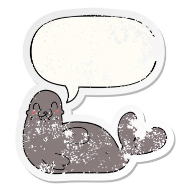 karikatür mühür ve konuşma balonu sıkıntılı etiket