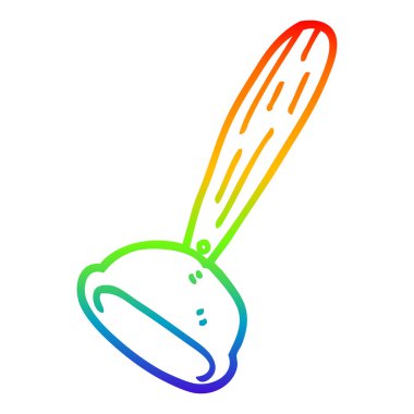 gökkuşağı gradyan çizgi çizim karikatür tuvalet piston