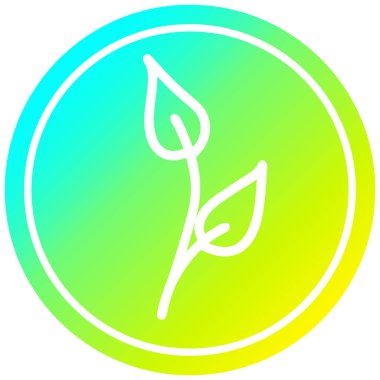 soğuk degrade spektrumda doğal yaprak dairesel