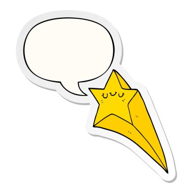 karikatür çekim yıldız ve konuşma kabarcık etiket