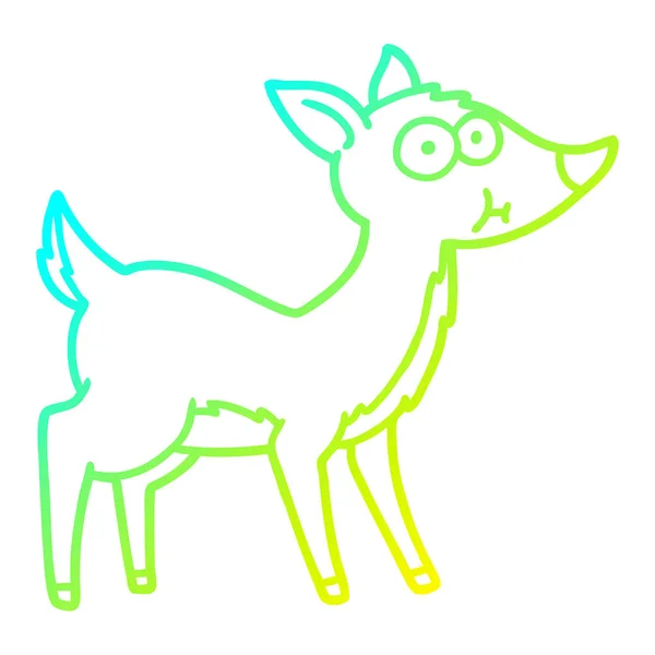 Výkres se studenou přechodovou výplní kreslený jelen — Stockový vektor