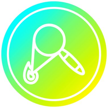 soğuk degrade spektrumda büyüteç yanan dairesel