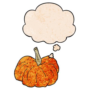 karikatür kabak ve grunge doku desen stil düşünce balonu