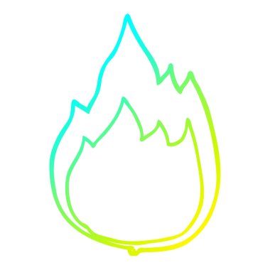 soğuk degrade çizgi çizim karikatür yangın