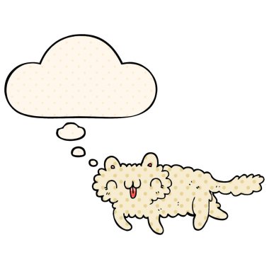 çizgi film kedi ve çizgi roman tarzında düşünce balonu