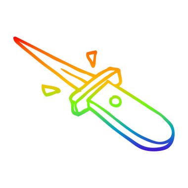 gökkuşağı gradyan çizgi çizim karikatür flick bıçak