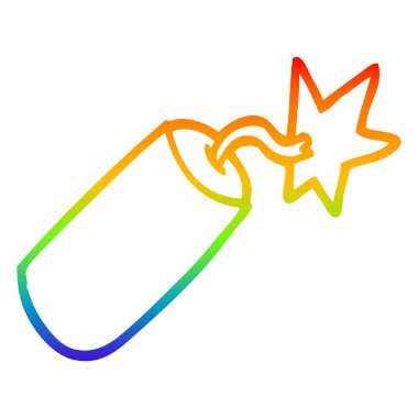 gökkuşağı gradyan çizgi çizim karikatür dinamit