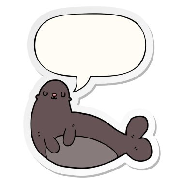 karikatür mühür ve konuşma kabarcık etiket