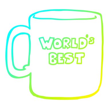 soğuk degrade çizgi çizim dünyalar en iyi kupa