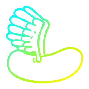 soğuk degrade çizgi çizim karikatür uçan sosis