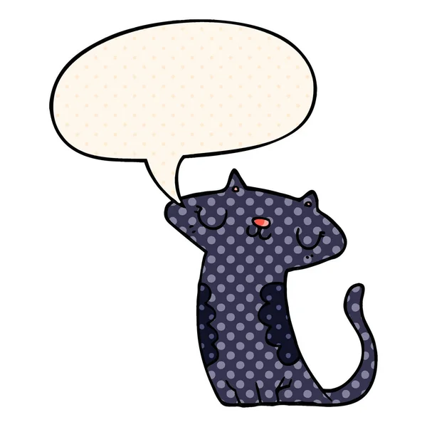 Bublina kreslených koček a řečí ve stylu komiksů — Stockový vektor