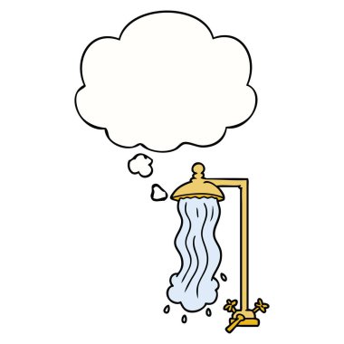 karikatür duş ve düşünce balonu