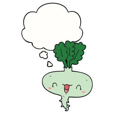 karikatür şalgam ve düşünce balonu