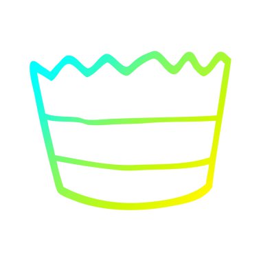 soğuk degrade çizgi çizim karikatür muffin pot